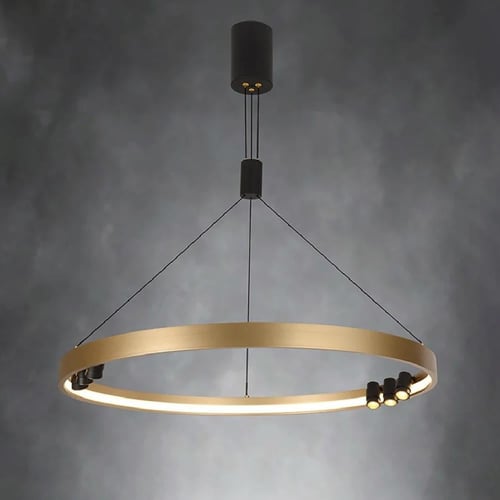 ثريا علاقي دائرية ذهبية ليد مودرن 80سم