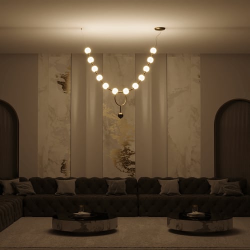 ثريا كرات كريستال خط واحد