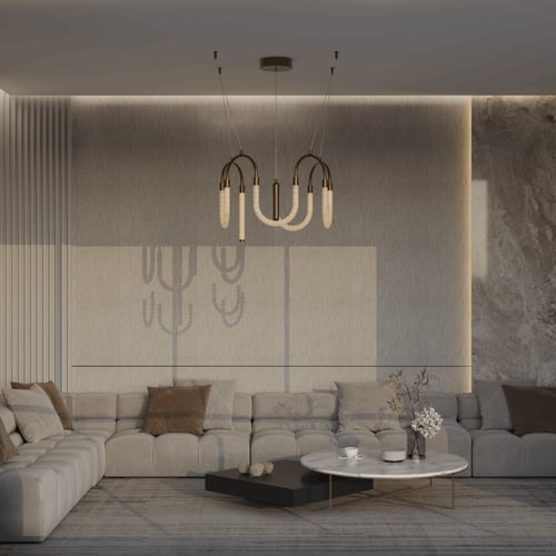 ثريا معلقة LED إنارة 360ْ قطر 55 سم