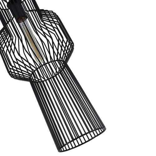 إنارة علاقي سقف شبك أسود كلاسيكي