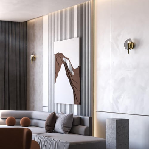 إضاءة جدارية زجاج قاعدة نحاس