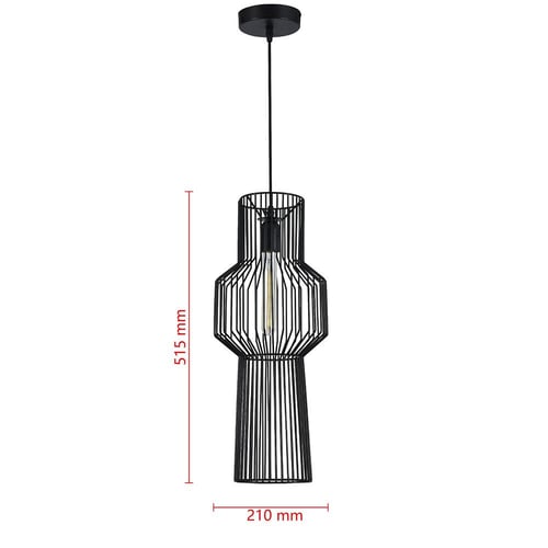 إنارة علاقي سقف شبك أسود كلاسيكي