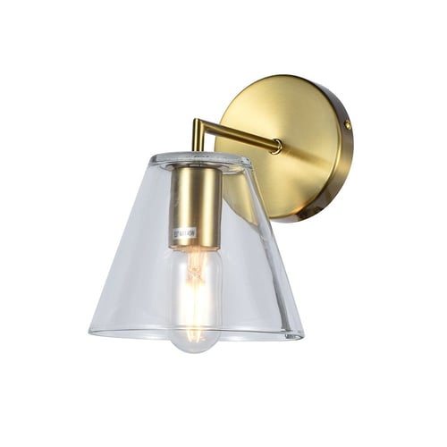 إضاءة زجاج حائط كلاسيك قاعدة ذهبي