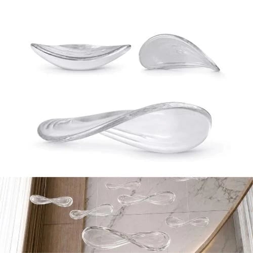 Glass Chandelier Drop Clear Round