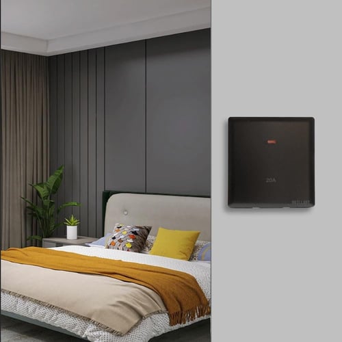 مفتاح سخان 20A برلنت لايت أسود