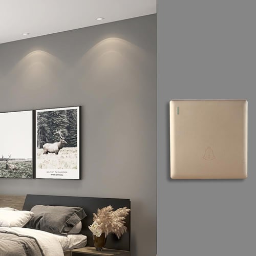 مفتاح جرس كهربائي ذهبي لايت