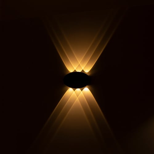 أبليك جداري خارجي بيضاوي اسود