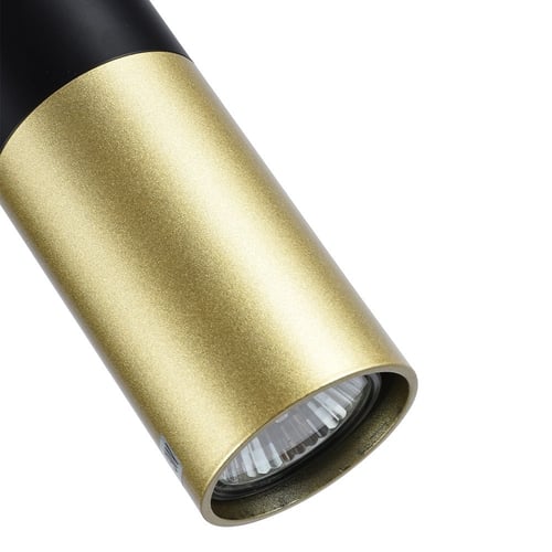 إنارة مفرد اسطواني معلقة ذهبي واسود