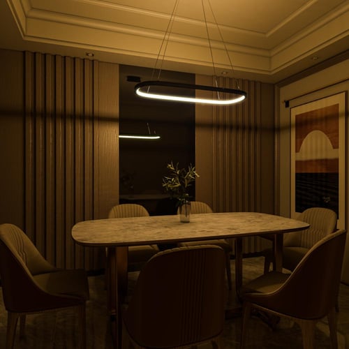 إضاءة معلقة مودرن بيضاوي