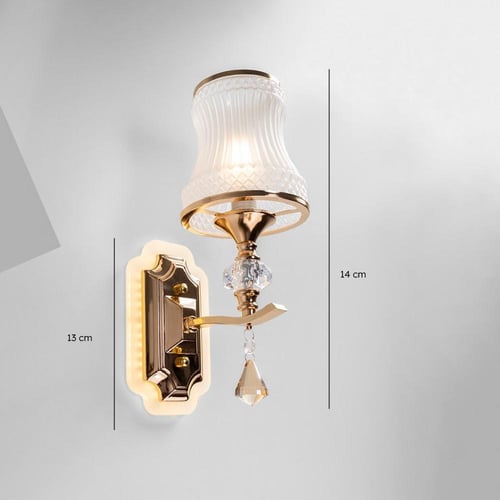 ابليك كلاسيكي داخلي مفرد شكل قمع مع كريستال