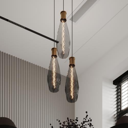 انارة فيلمنت ديكور كرستاله رمادي