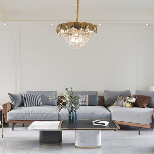 ثريا كرستال ستايل اوروبي صدف ذهبي