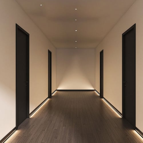 مجرى انارة فضي كورنيش عرض 1.6سم ارتفاع 8 سم