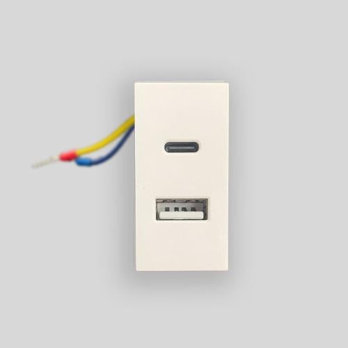 فيش أرضي USB أبيض برلنت لايت