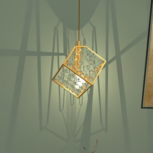 علاقي مودرن ذهبي شكل هندسي