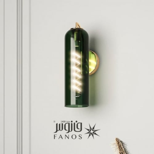 لمبة جدارية زجاج أخضر