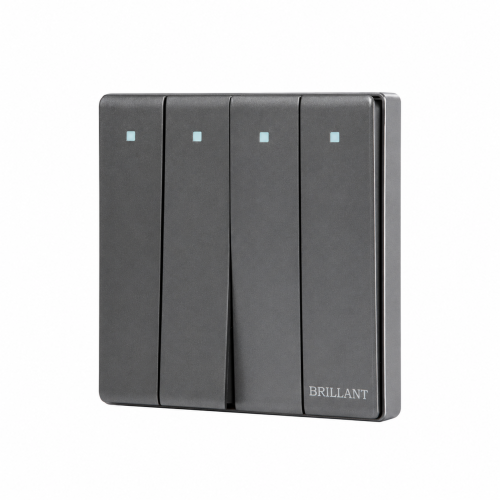 Quadruple Switch – Modern Grey Brillant