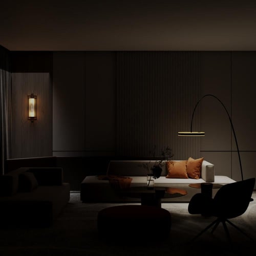 أبجورة أرضية LED مقوسة