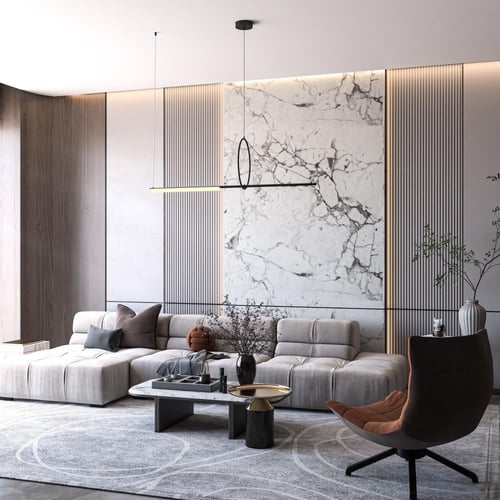 إنارة خطية مع دائرية ليد معلقة