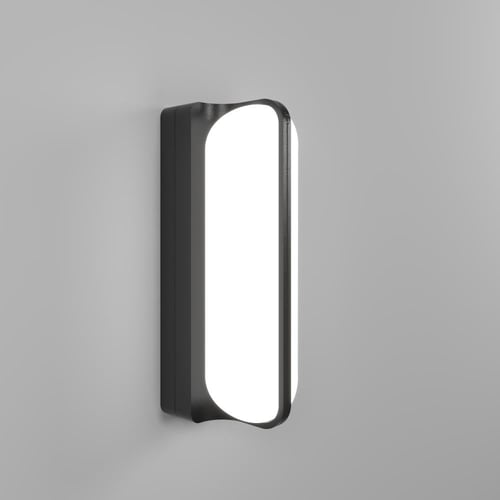 كشاف سور انبوبي أسود بإنارة مدمجة بيضاء