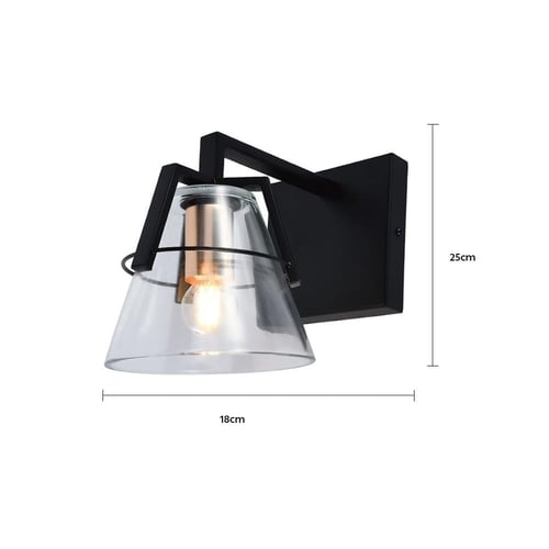 ابجورة جدارية زجاج قاعدة اسود