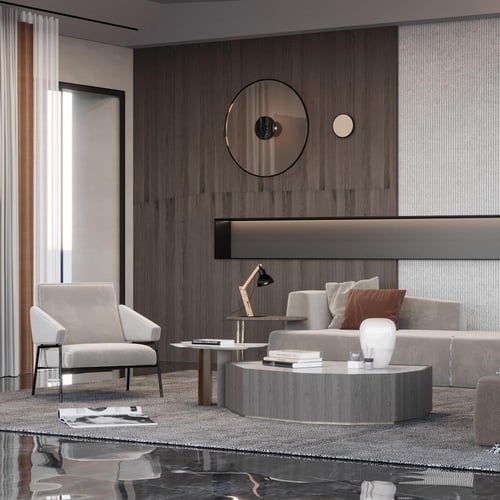 ابجورة طاولة موجهة خشب ومعدن