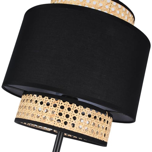 ابجورة ليد أرضية طويلة معدن وخشب