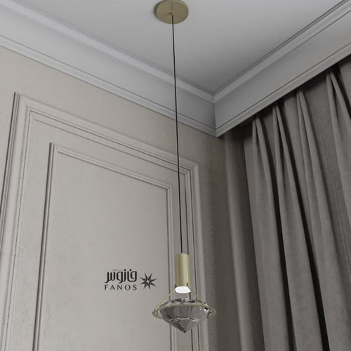 ثريا علاقية مفرد مع كرستال مشتت للإضاءة