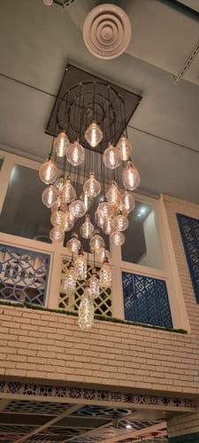 انارة فيلمنت ديكور بيضاوية رمادي