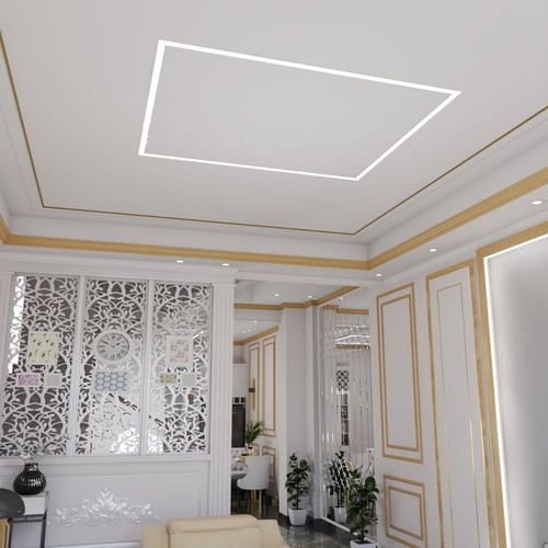 مجرى انارة مخفية داخل السقف أو الحائط