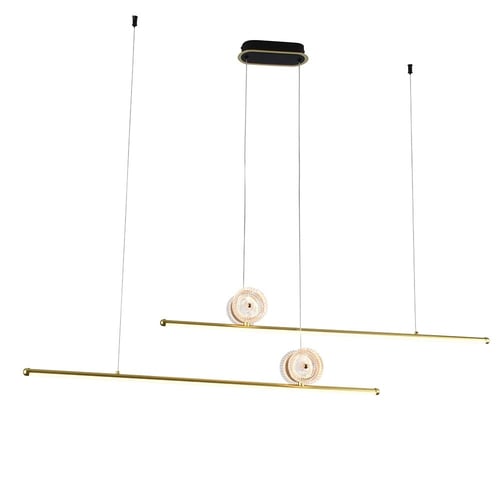 ثريا ليد كريستال خطين ذهبي