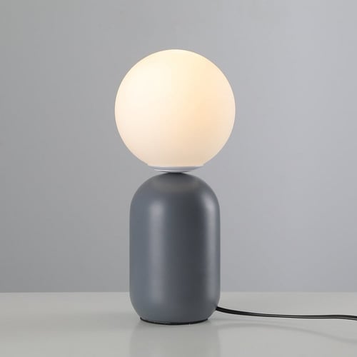 ابجورة طاولة مودرن رمادي مع كرة مضيئة