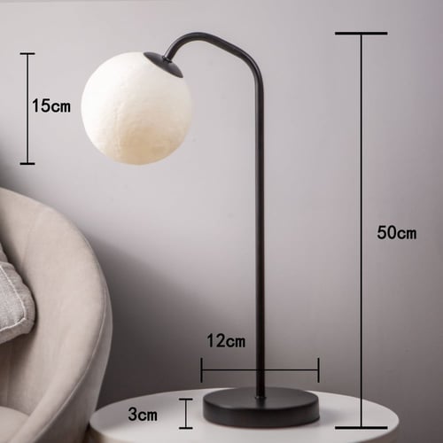 ابجورة طاولة أنيقة شكل القمر بلون اسود