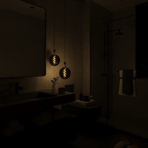 انارة فيلمنت ديكور رمادية كروية