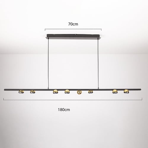 إنارة مودرن معدنية طولية 8 عدسات ليد متحركة