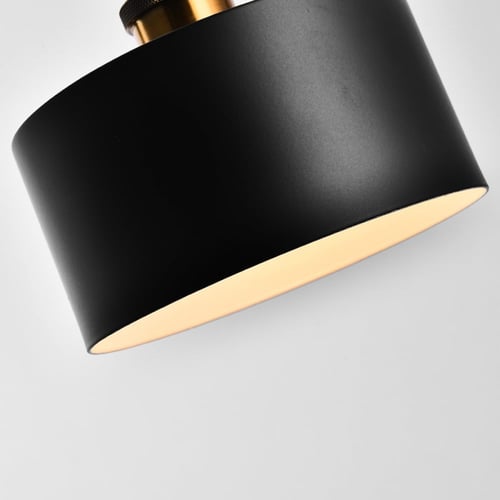 ثريا علاقية سوداء عريضة مع قمع ذهبي