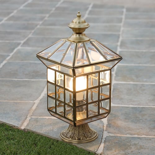 فانوس ذهبي كبير خارجي