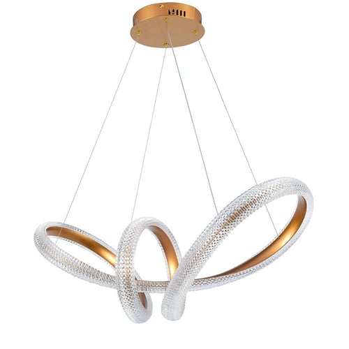 ثريا معلقة ليد كريستال حلزونية