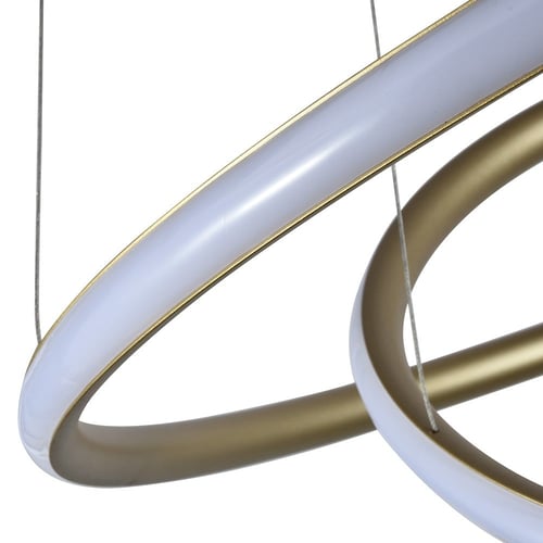 ثريا دائرتين معلقة إضاءة صفراء