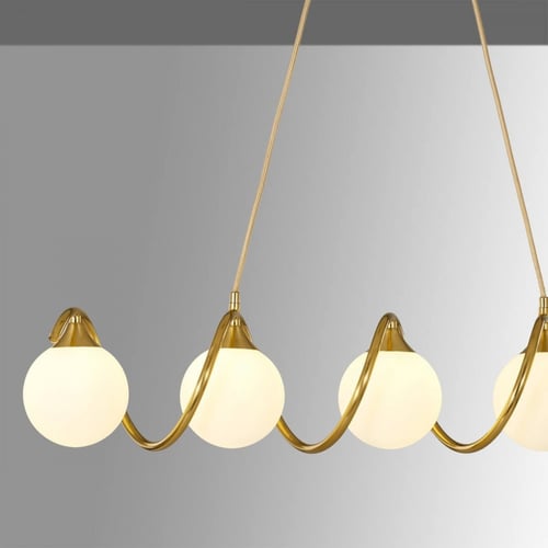 ثريا طولية حلزونية مودرن بـ 5 لمبات