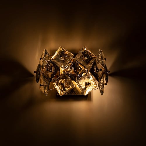 ابليك ستايل اوروبي ذهبي كريستال مربعات