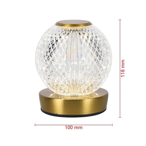 أبجورة طاولة LED بطارية دائرية