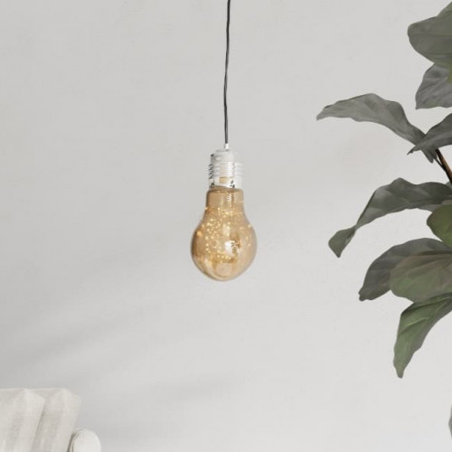 مصباح ديكور ليد زجاج عسلي