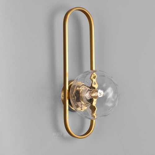 أبليك ذهبي مودرن مع كرة زجاجية مضيئة