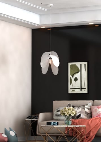 معلقة حديد مودرن شرائح بيضاء