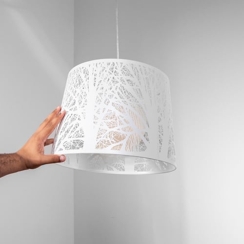 معلقة مفرد ابيض مشجر