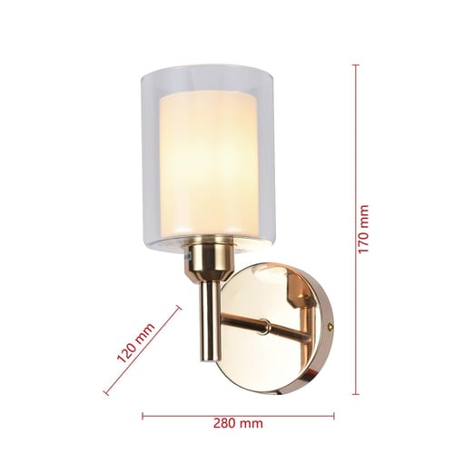 ابليك جداري مودرن زجاج ذهبي