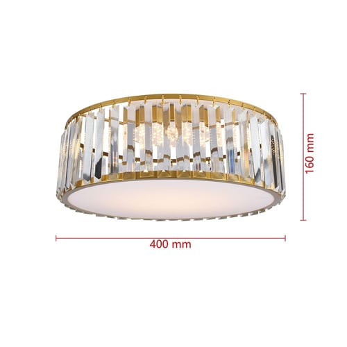 ثريا دائرية لطش كريستال قطر 40 سم