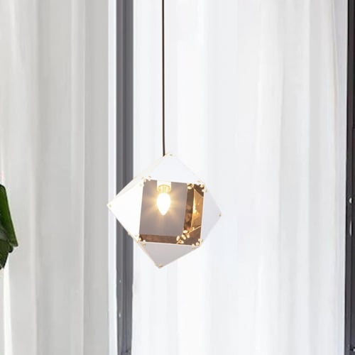 إنارة معلقة نيو كلاسيك معدن هندسي أبيض