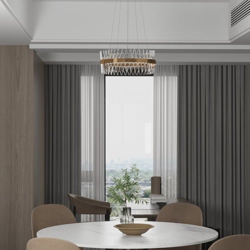 ثريا كريستال إنارة ثلاث ألوان